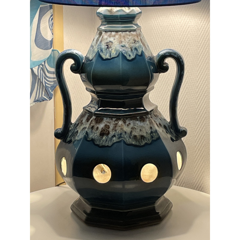 Lampe de sol Hublo bleu - vintage 1970's