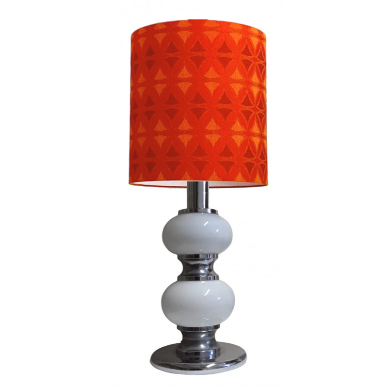 Lampshade orange Eldorado H40 D40cm - mid-century fabric