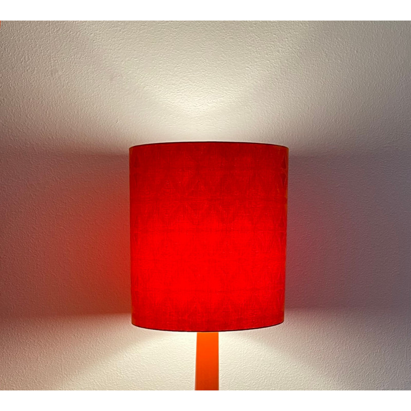 Lampshade orange Eldorado H40 D40cm - mid-century fabric