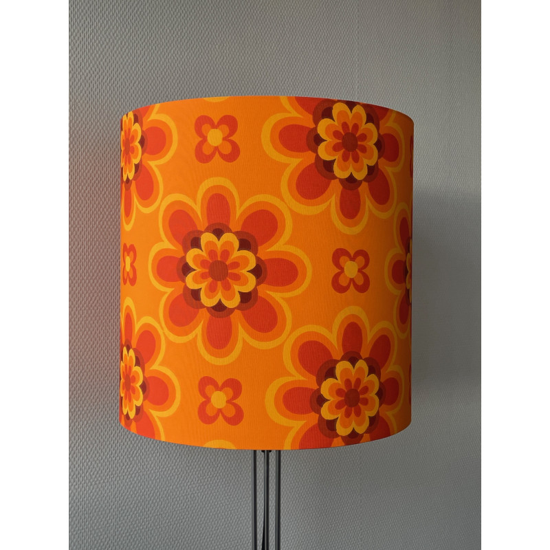 Lampshade orange Crush H40 D40cm - mid-century fabric