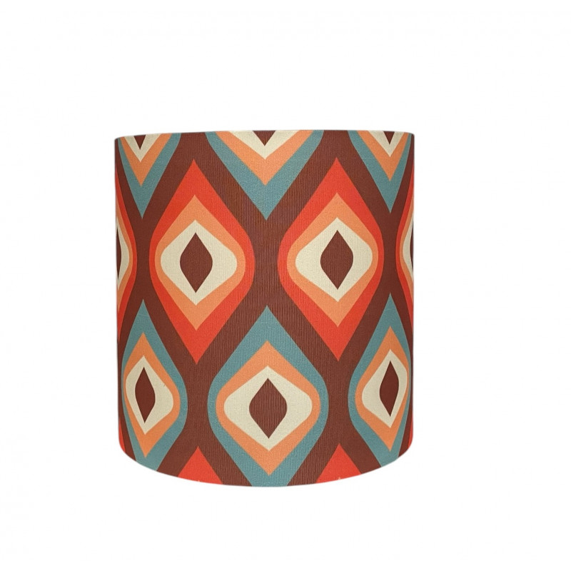 Wall lampshade half-cercle Gouttelette - mid-century fabric