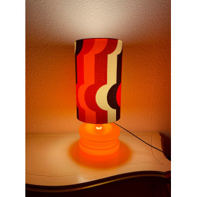 Lampe opaline orange Hoso - tissu...