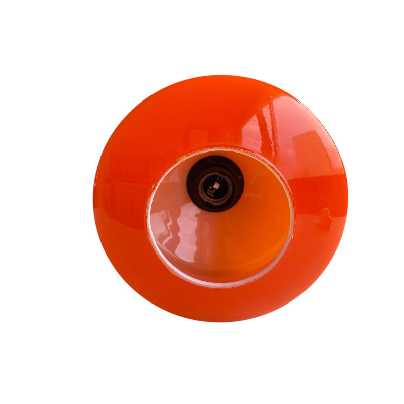 DeskLamp orange opalin glass Hoso - mid-century fabric