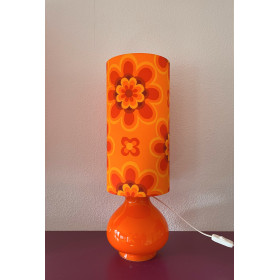 DeskLamp orange opalin glass Crush...