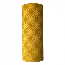 Grand Abat-jour Tambour Vintage – Vert – Papier – Douille E27 – Fabriqué En France