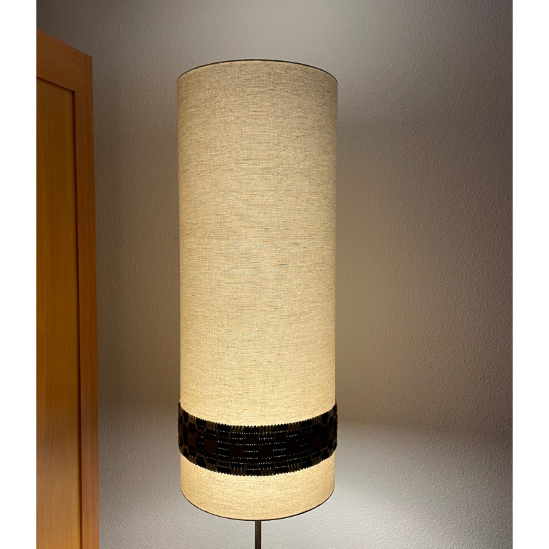 Lampshade white linen H75 D30