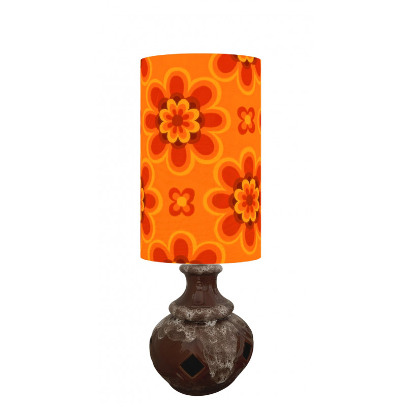 Lampshade orange Crush H50 D30cm - mid-century fabric