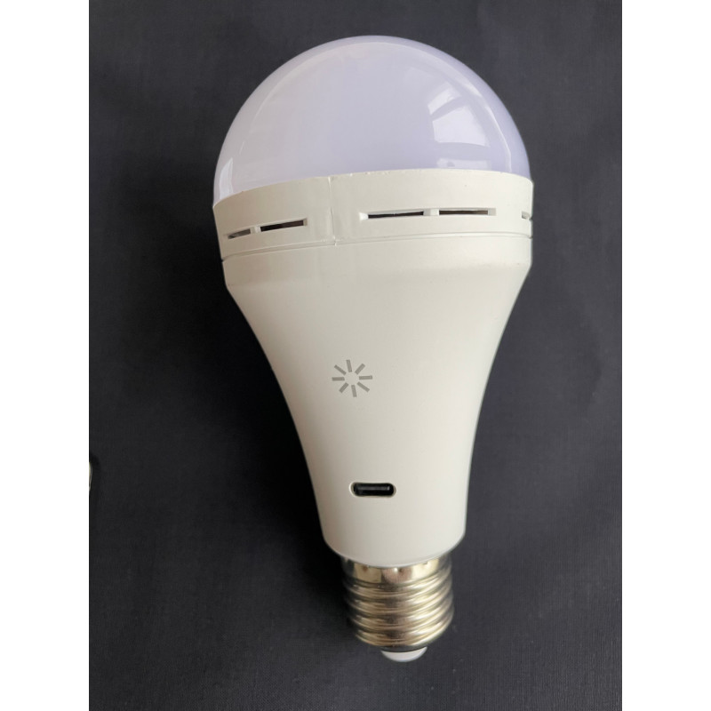 Light bulb LED wireless USB plug-in - 7W - 12 hours self-sufficiency