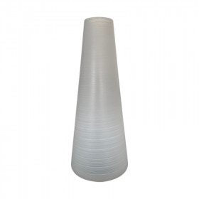 Fugue en verre zébré H18 / Diam.7,3 et 3,5cm / ouv.4cm
