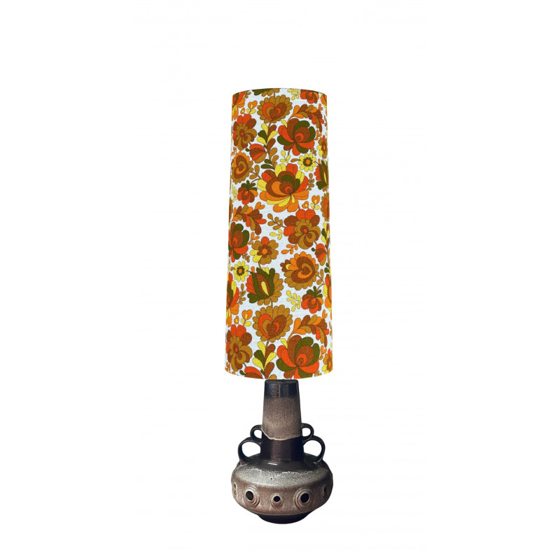 Lampshade Chrysantheme  H90cm D40 D31 - mid-century fabric