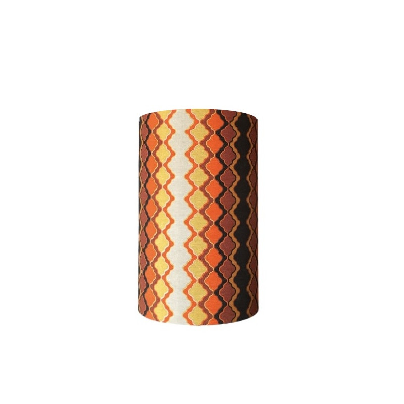 Lampshade orange Trianon H50 D30cm - mid-century fabric