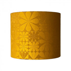 Abat-jour Tahiti H25 D30 - tissu vintage