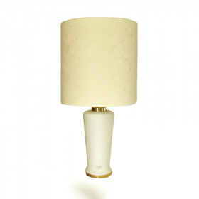 Desk lamp white opalin glass Murano -...