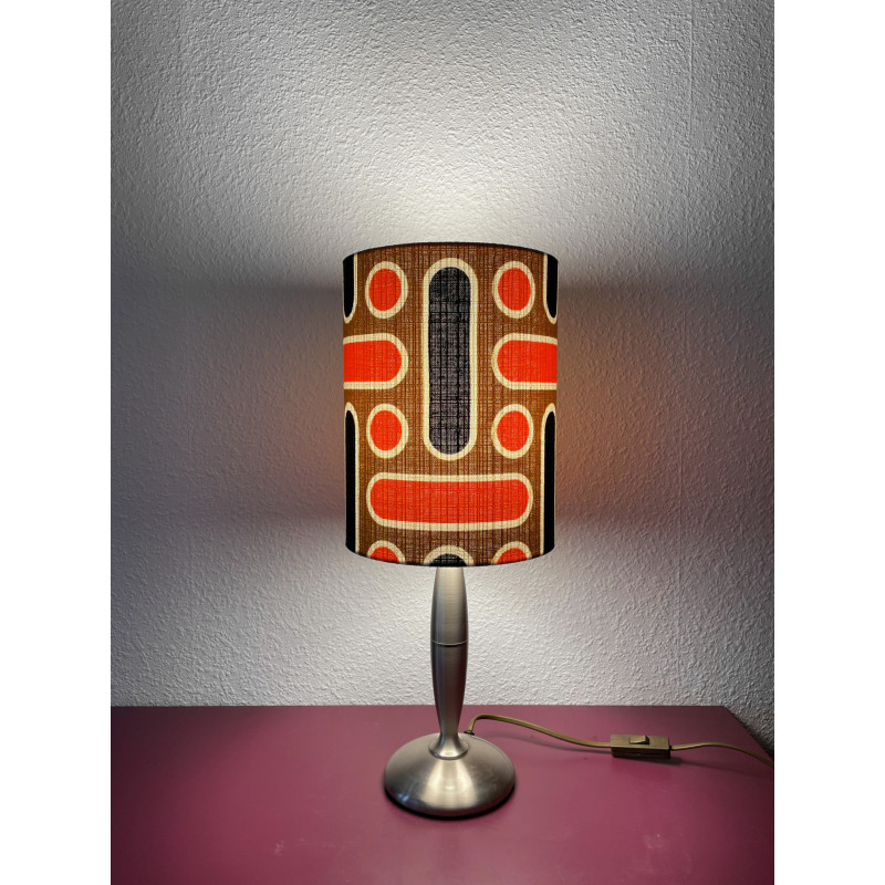 Lampe de chevet Naxos en métal et en tissu vintage
