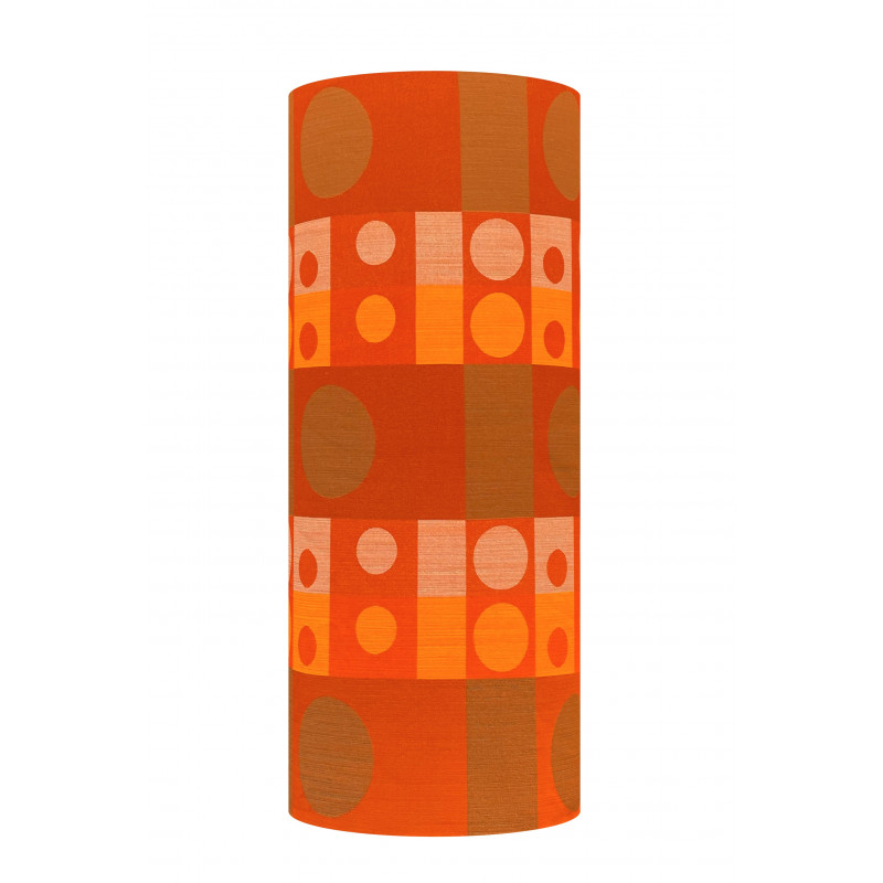 Abat-jour Orangeade H78 D30 - tissu rétro années 1970 Abat-jour Orangeade H78 D30 - tissu rétro années 1970