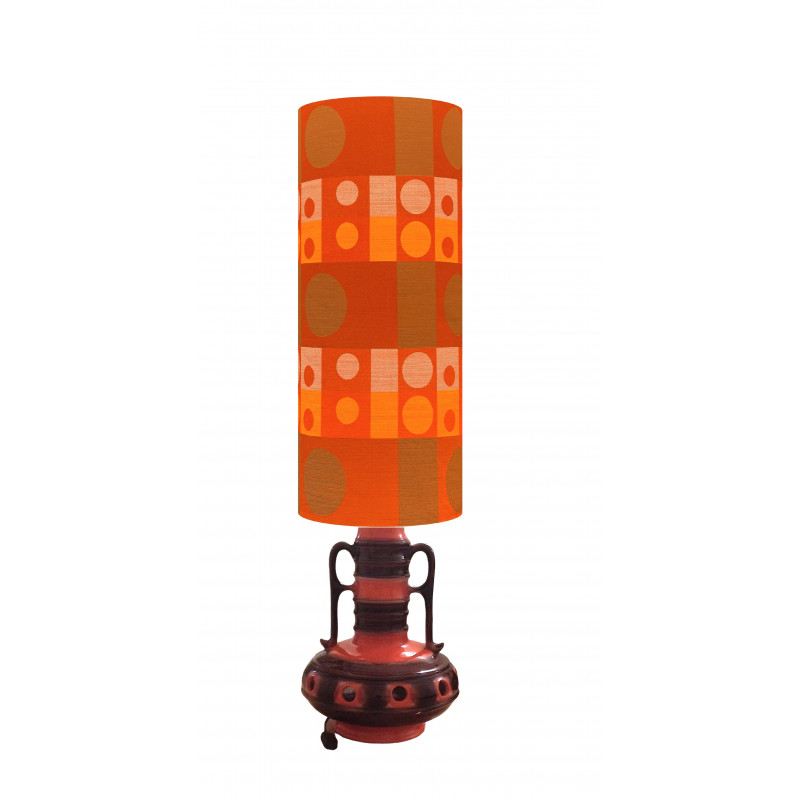 Lampshade Orangeade  H78 D30cm - 70's fabric