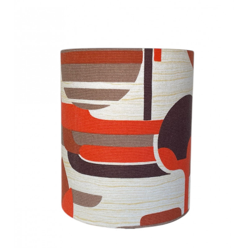 Lampshade Paysage H23 D20cm mid-century fabric