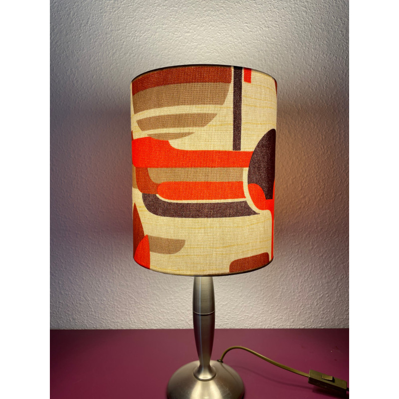Lampshade Paysage H23 D20cm mid-century fabric