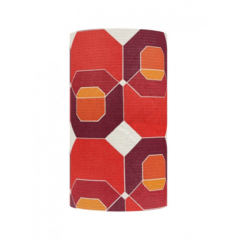Lampshade Atlas H40 D20cm - 70s fabric Lampshade Atlas H40 D20cm - 70s fabric