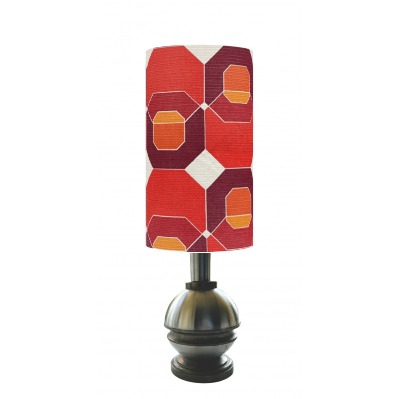 Lampshade Atlas H40 D20cm - 70s fabric