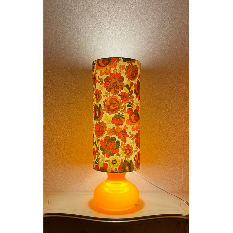 Lampshade Chrysantheme H60 D28cm - mid-century fabric