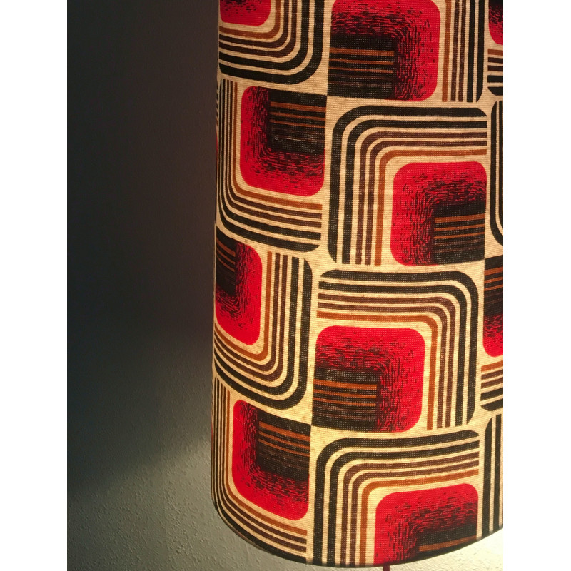 Lampshade Tripoli H75 D30cm - mid-century fabric