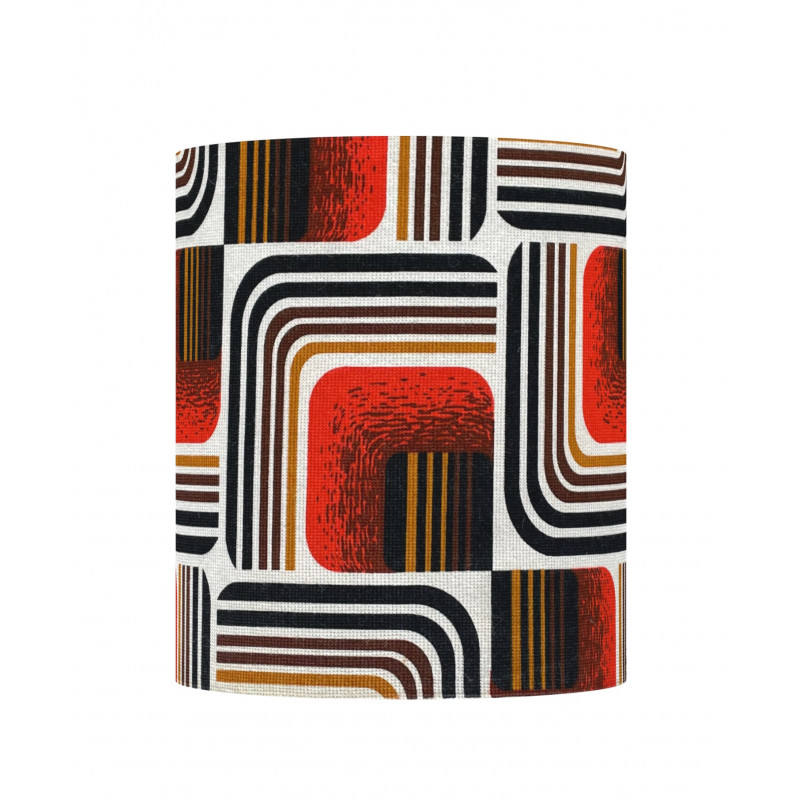Lampshade Tripoli H23 D20cm mid-century fabric
