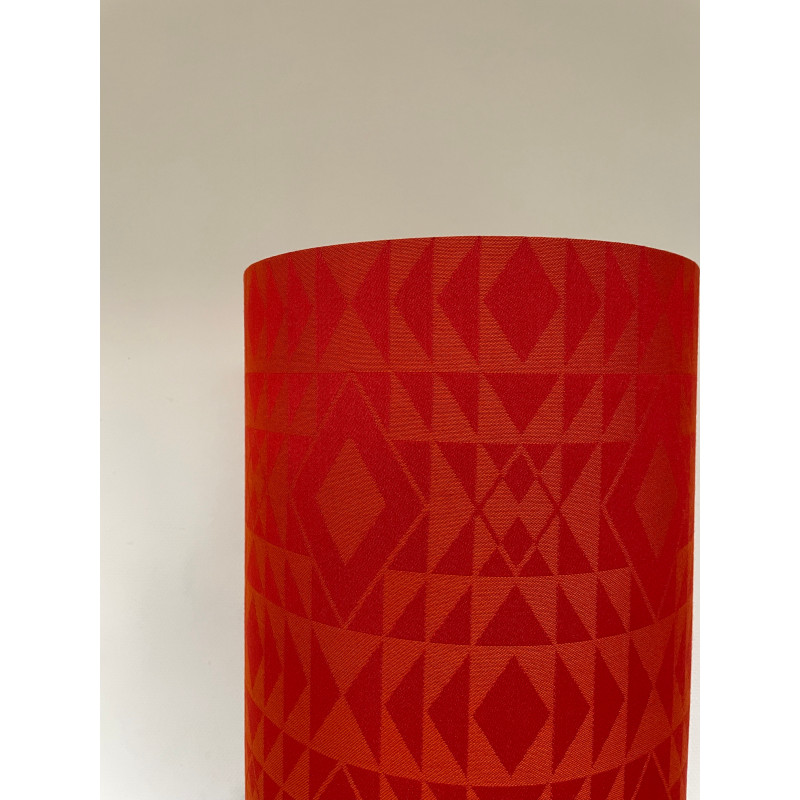 Desklamp orange Eldorarado - opalin glass & vintage fabric