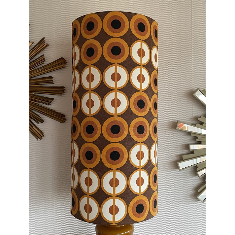 Abat-jour Pupille H55 D28 - tissu vintage 70's Abat-jour Pupille H55 D28 - tissu vintage 70's