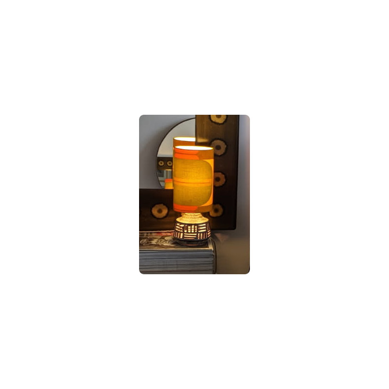 Lampshade Saturne H23 D15cm mid-century fabric Lampshade Saturne H23 D15cm mid-century fabric