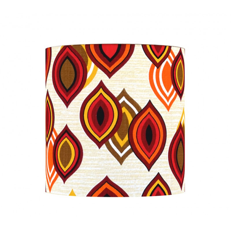Lampshade La baule H38 D38cm -  70's fabric