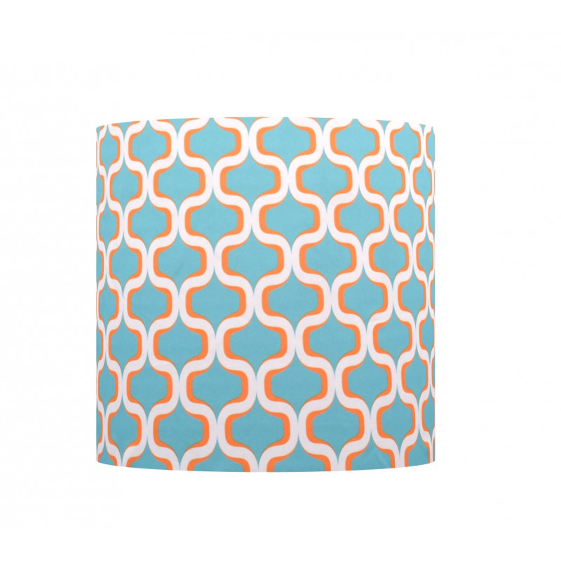 Lampshade Nova in light blue H40 D40cm - mid-century style fabric