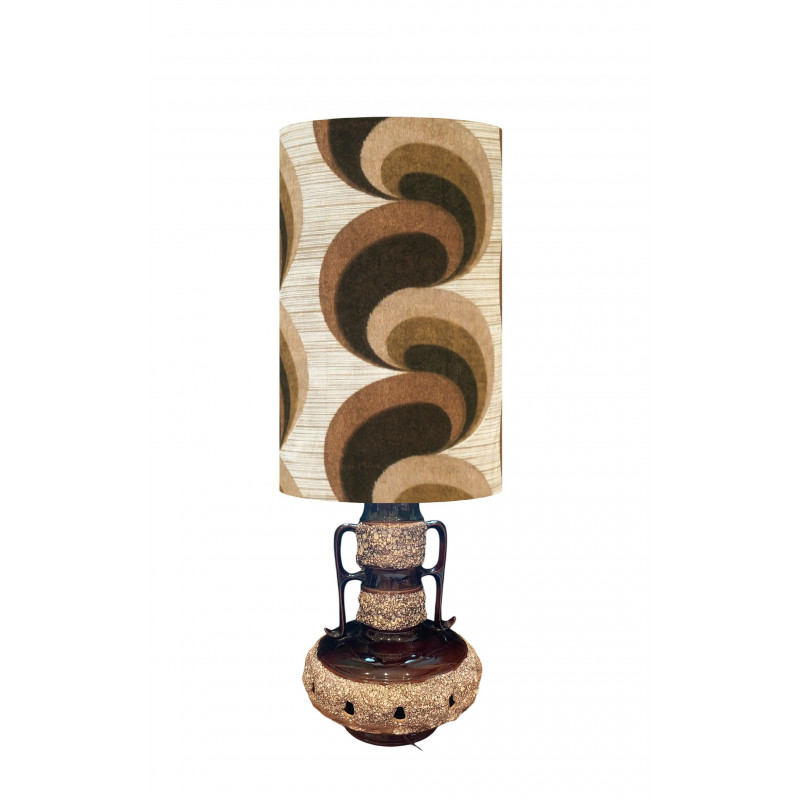Lampshade Jabo H60cm D35cm  - vintage 70's fabric