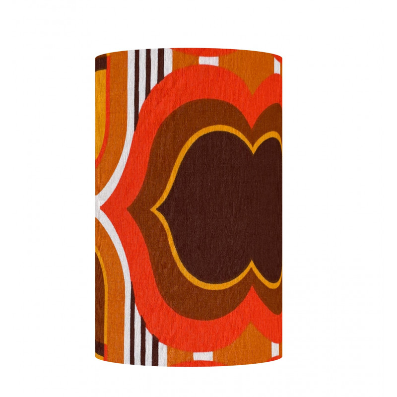 Lampshade Pilule H23 D15cm mid-century fabric