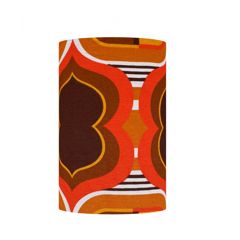 Lampshade Pilule H23 D15cm mid-century fabric 70's
