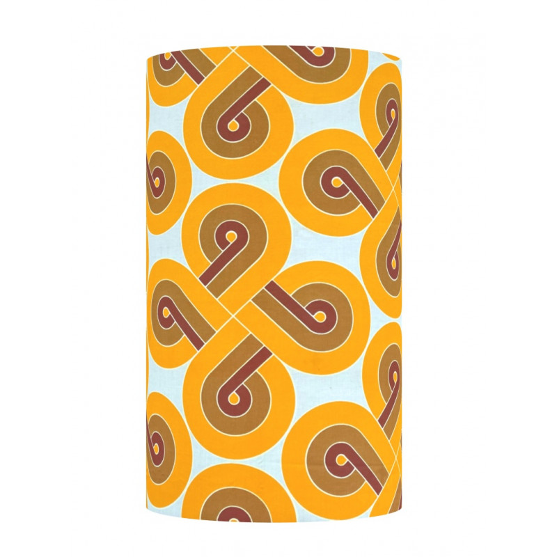 Abat-jour Nine H60 D33 - tissu style vintage 70's