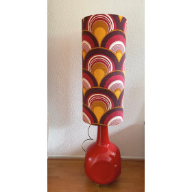 Floor lamp red Saga - vintage 1970's