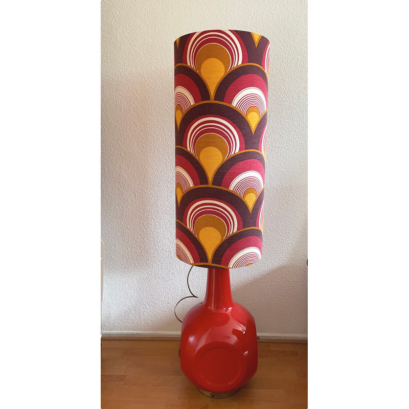 Floor lamp red Saga - vintage 1970's Floor lamp red Saga - vintage 1970's
