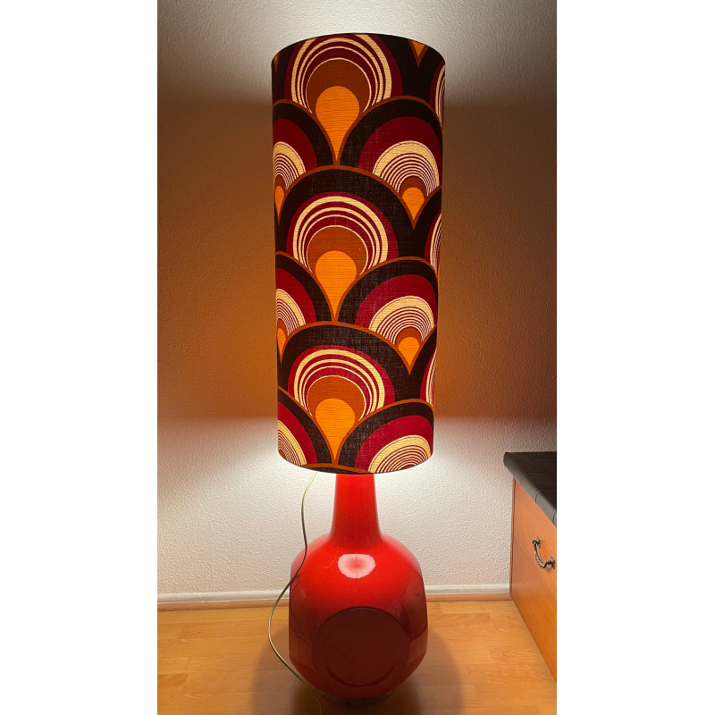 Floor lamp red Saga - vintage 1970's