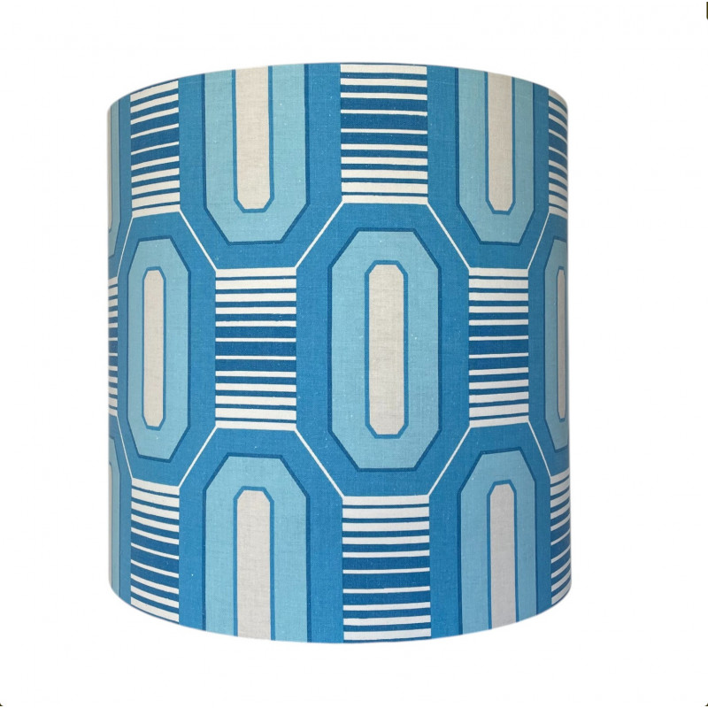Abat-jour Rayleigh H38 D38 - tissu vintage 70's Abat-jour Rayleigh H38 D38 - tissu vintage 70's