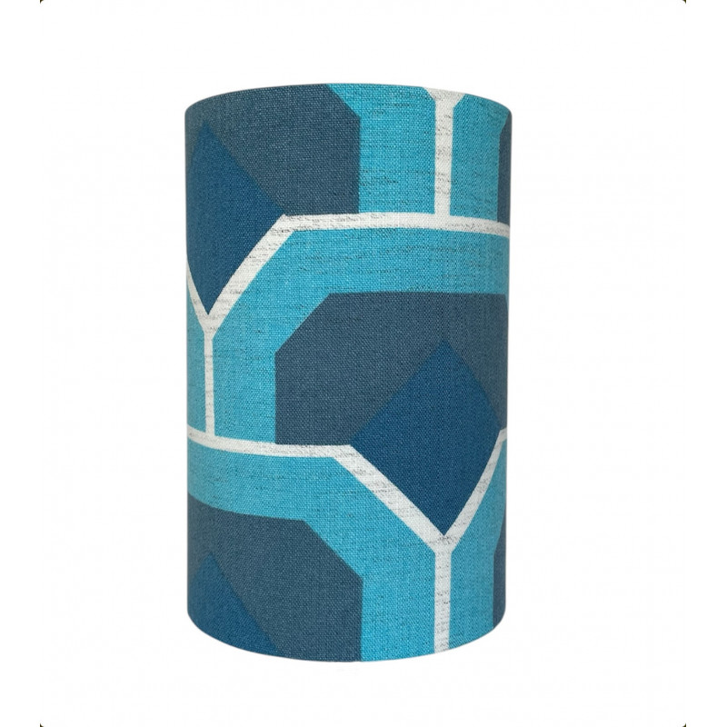 Abat-jour Iroise H25 D16 - tissu vintage 70's Abat-jour Iroise H25 D16 - tissu vintage 70's