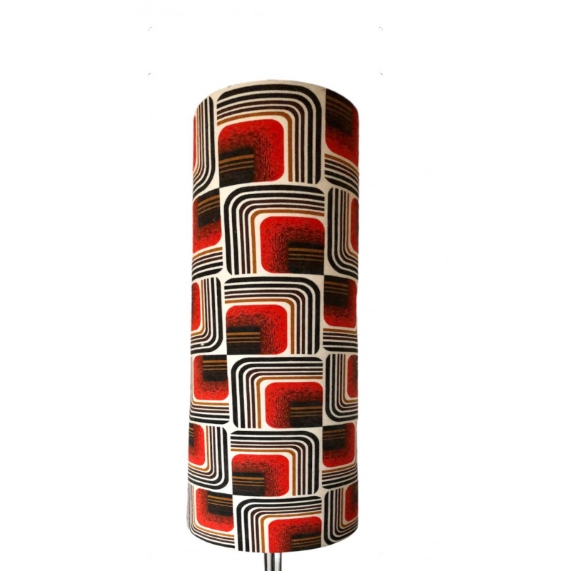Abat-jour Tripoli H70 D30 - tissu vintage 70's Abat-jour Tripoli H70 D30 - tissu vintage 70's