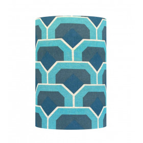 Abat-jour Iroise H50 D35 - tissu vintage