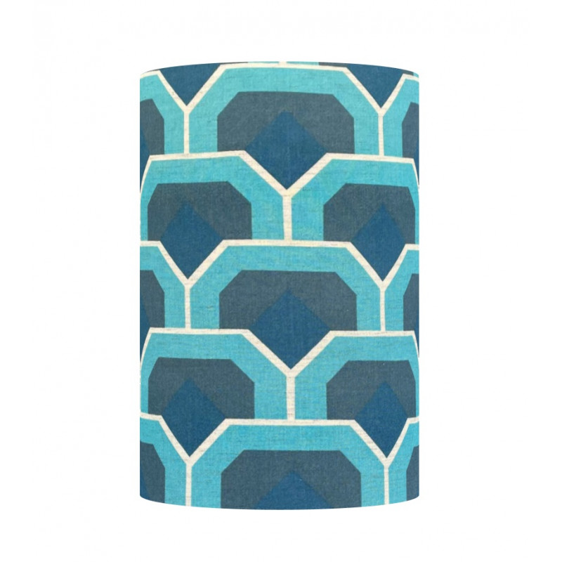 Abat-jour Iroise H50 D35 - tissu vintage Abat-jour Iroise H50 D35 - tissu vintage