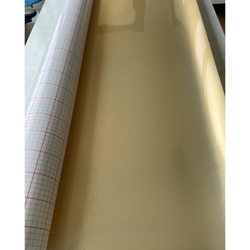 Golden polyphane - 35/100 - shiny - 50cm x 120cm