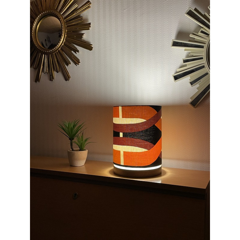 DeskLamp Lamp'angel Claire-voie H28 D20cm - mid-century fabric