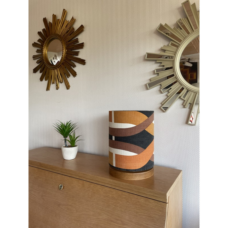 DeskLamp Lamp'angel Claire-voie H28 D20cm - mid-century fabric