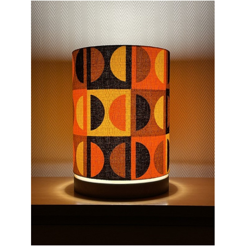 Lamp'angel Moma H30 D20 - tissu vintage 1970's Lamp'angel Moma H30 D20 - tissu vintage 1970's