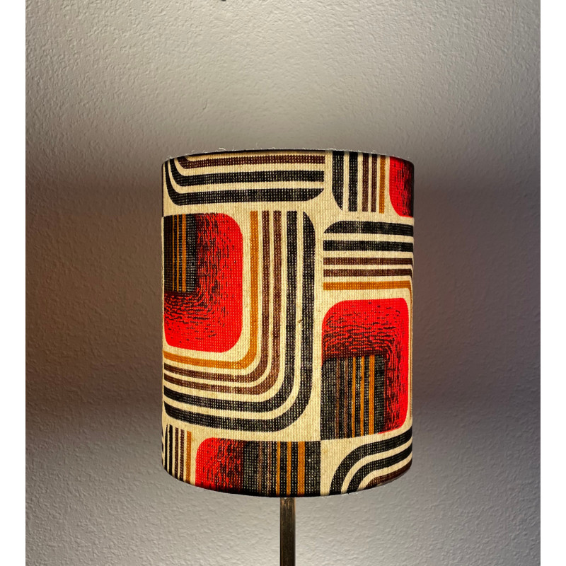 Lampshade Tripoli H23 D20cm mid-century fabric