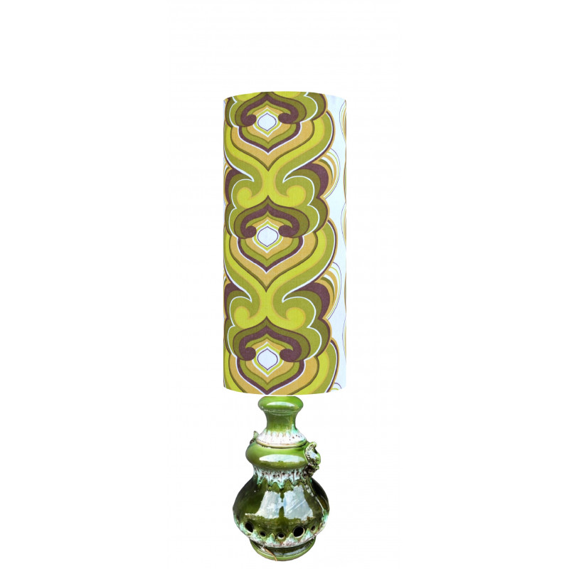 Lampshade Chardonnay H70 D30cm - vintage 70's fabric